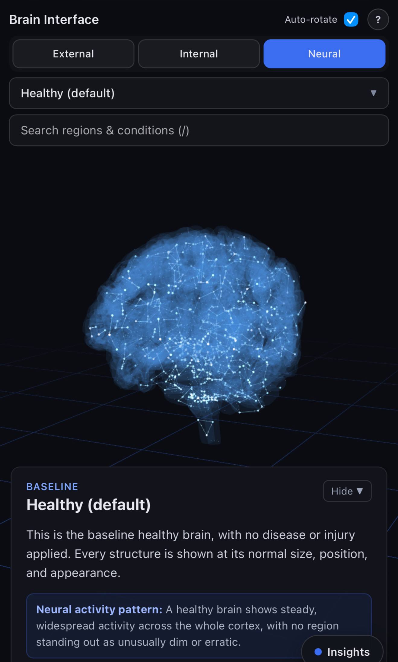 Guide — brain interface view